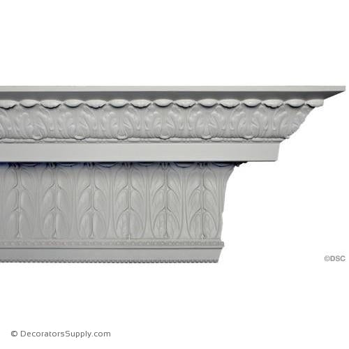 Plaster Crown-Georgian-9 1/2 Proj X 12 1/2 Drop X 3 1/2 Rep-Decorators Supply