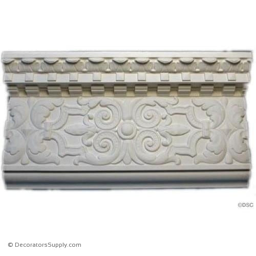 Plaster Crown-English-6 Proj X 14 1/2 Drop X 23 Repeat-Decorators Supply
