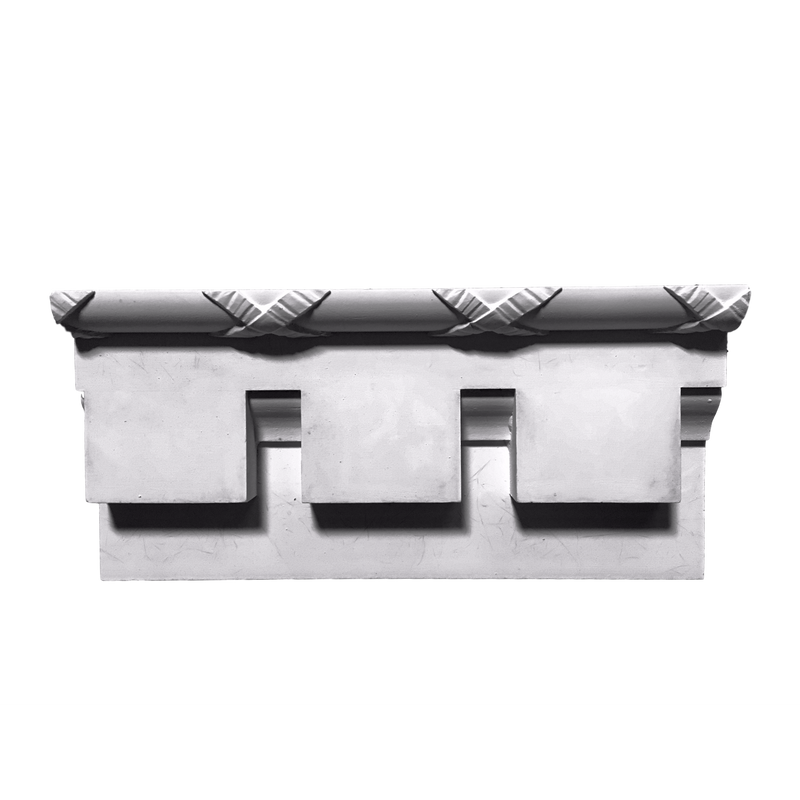 Plaster Dental Crown Molding Roman 2 " P x 5-1/2" D X 4 " R