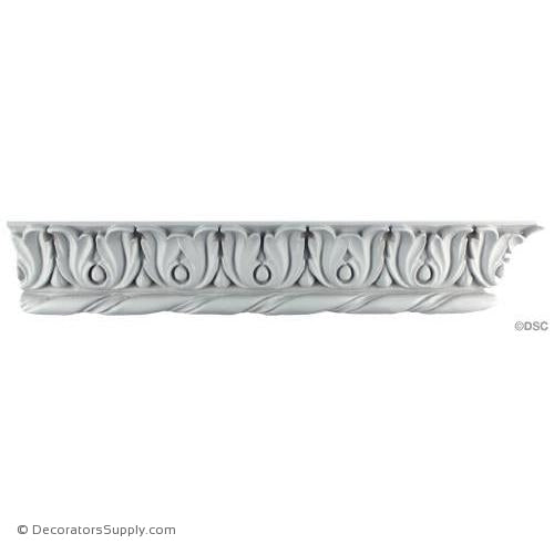 Plaster Crown-Romanesqe-1 7/8 Proj X 3 1/4 Drop X 3 1/8 Rep-Decorators Supply