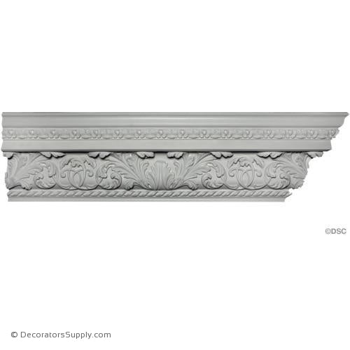 Plaster Crown-Georgian-6"Proj x 7 1/2" Drop x 9 1/2" Repeat-Decorators Supply