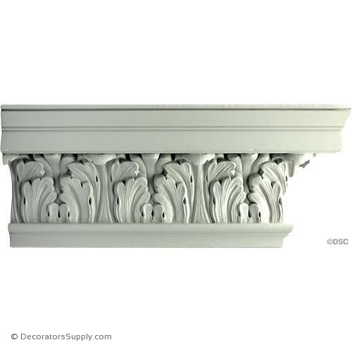 Plaster Crown-Georgian-4 Proj X 6 3/4 Drop X 5 1/4 Repeat-Decorators Supply