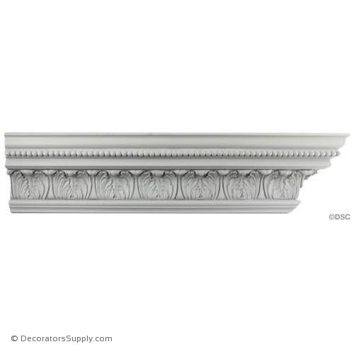 Plaster Crown-Georgian-4" Proj X 4 3/4" Drop X 3 1/4" Rep-Decorators Supply