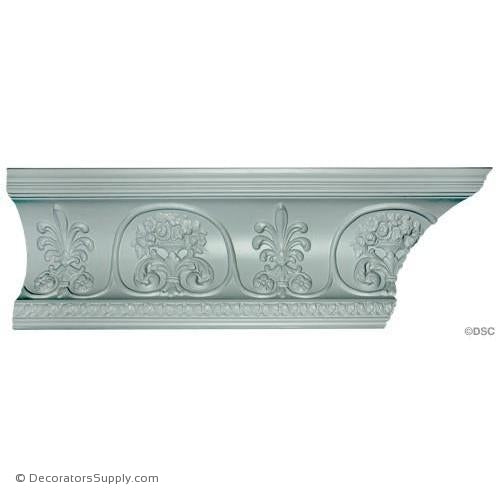Plaster Crown - Louis XVI - 7 1/2"Drop x 7 3/4"Proj-Decorators Supply