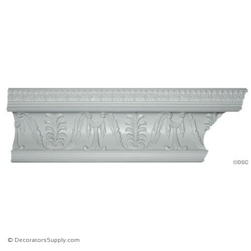 Plaster Crown - Georgian - 6 3/4"Drop x 6"Proj-Decorators Supply