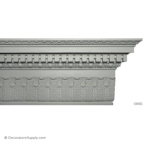 Plaster Crown - Colonial - 14"Drop x 5 7/8"Proj-Decorators Supply