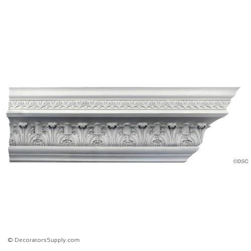 Plaster Crown-Georgian-6 3/4 Proj X 6 Drop-3 3/8" Repeat-Decorators Supply