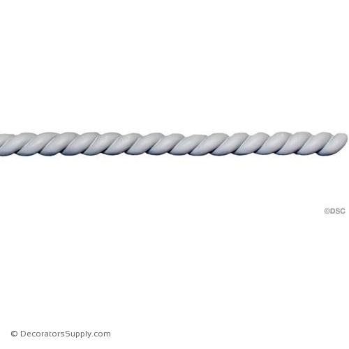 Plaster Molding Spanish Rope 3/4" P x 1-1/2" D