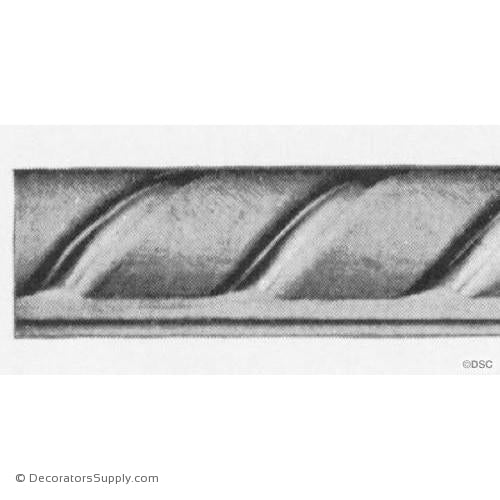 Plaster Molding Spanish Rope 3" P x 4-3/4" D