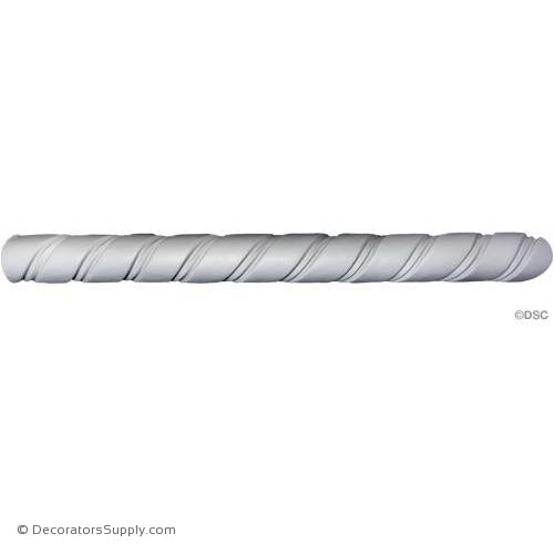Plaster Molding Spanish Rope Spiral Twisted 2" P X 3" W 3" Repeat