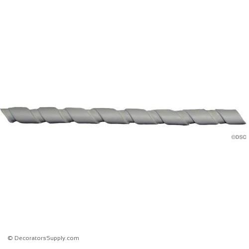 Plaster Molding Spanish Rope Spiral Twisted 5/8"P x 7/8"D