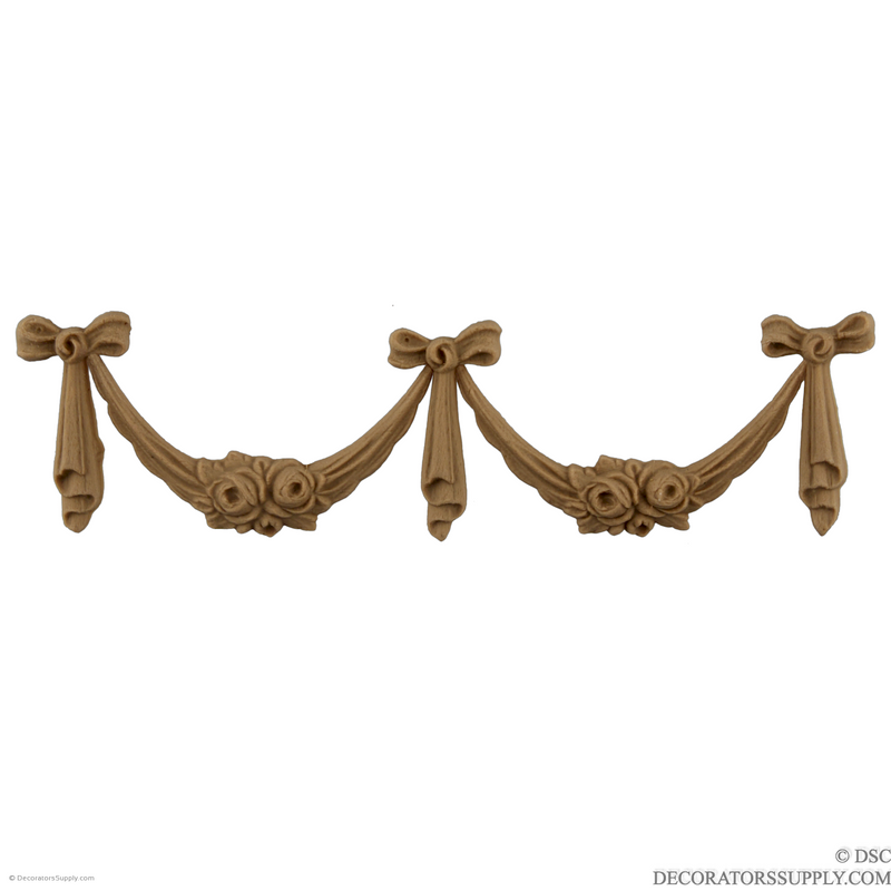 Swag 1 3/4 High 7 Wide-applique-onlay-for-furniture-woodwork-Decorators Supply