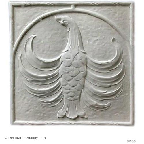 Plaster Panel-Old Englsh-18 1/4" X 18 1/4"-1/2" Relief-ceiling-ornament-Decorators Supply