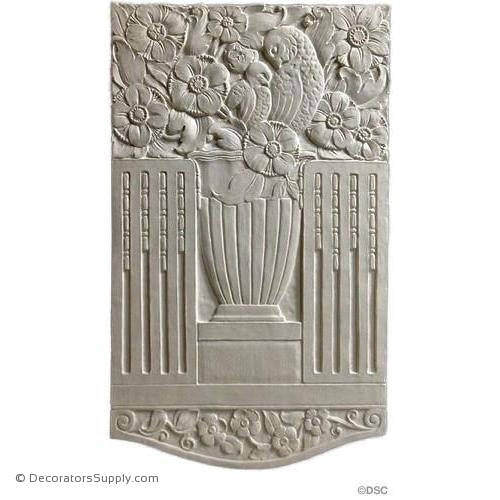 Plaster Panel-Art Deco-18" X 30"-3/4" Relief-ceiling-ornament-Decorators Supply