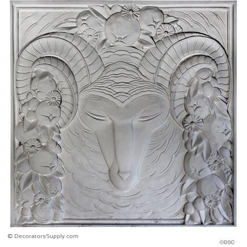 Plaster Panel-Art Deco-24" X 24"-1" Relief-ceiling-ornament-Decorators Supply