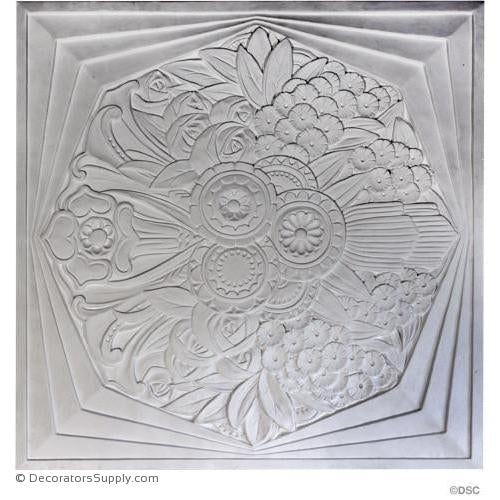 Plaster Panel-Art Deco-30" X 30"-3/4" Relief-ceiling-ornament-Decorators Supply