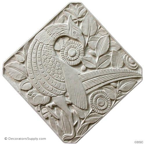 Plaster Plaque-Art Deco-18" X 18"-1/2" Rel- 23 1/2" Diag-ceiling-ornament-Decorators Supply