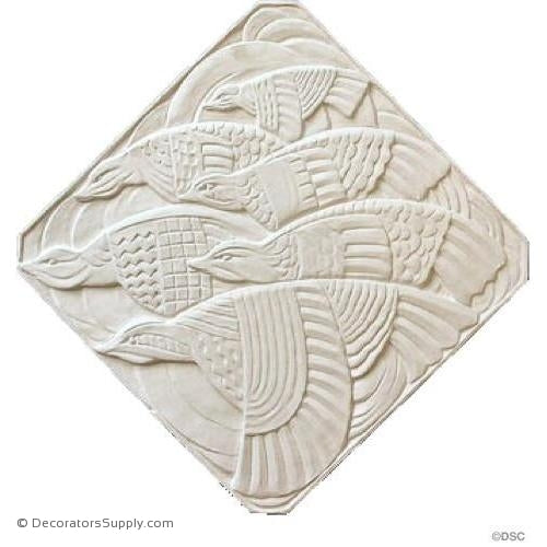 Plaster PlaqueArt Deco18" X 18"1/2" Rel- 23 1/2" Diag-ceiling-ornament-Decorators Supply