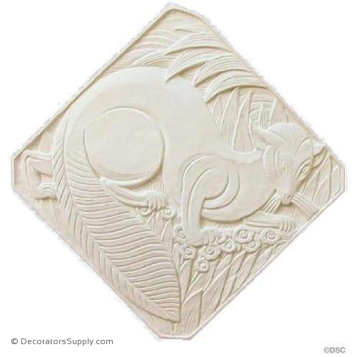 Plaster Plaque-Art Deco-18" x 18"-1/2" Rel- 23 1/2" Diag-ceiling-ornament-Decorators Supply