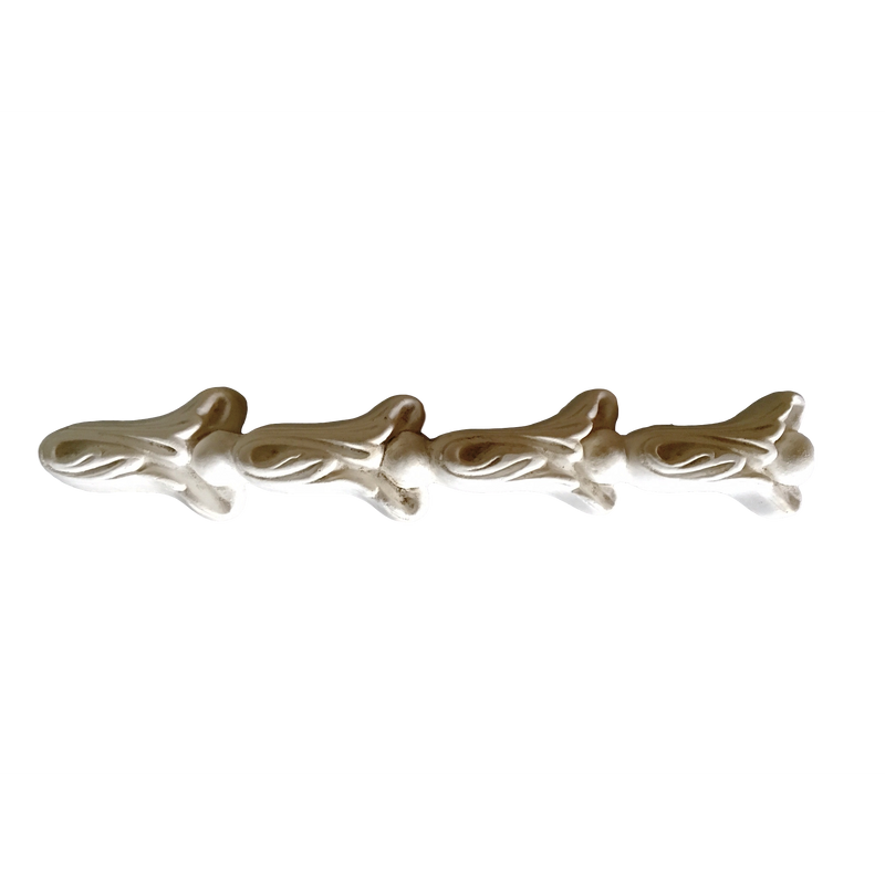 Plaster Bell Flower Louis XIV 1 3/8" W x 1/2" R