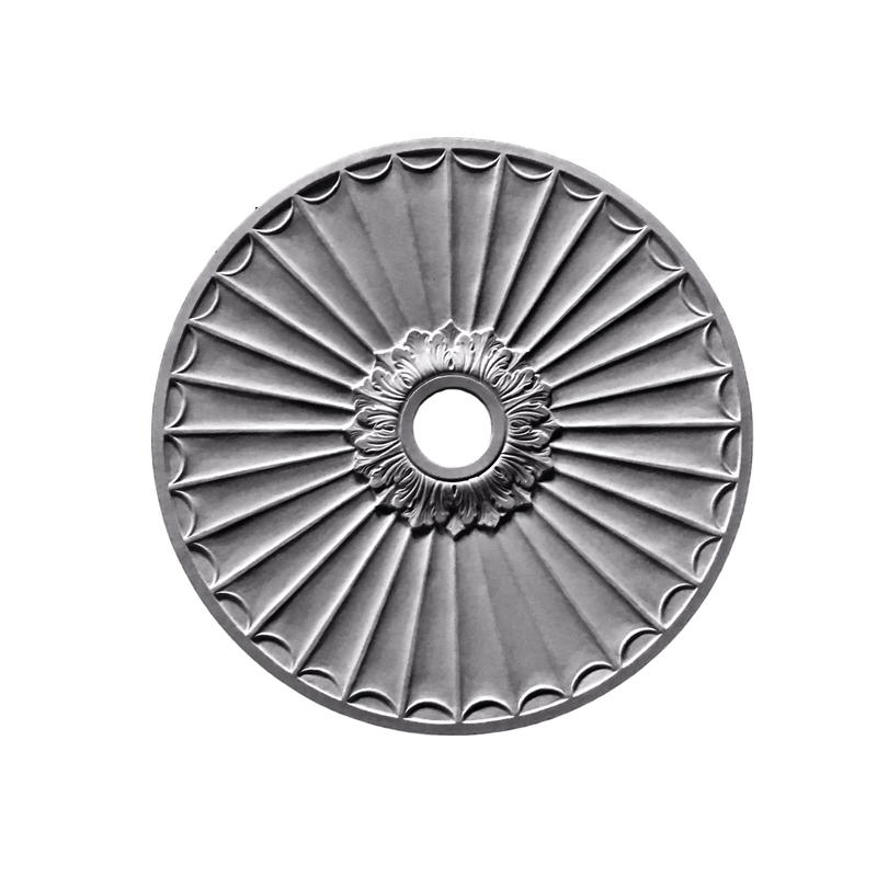 Plaster Medallion 30" Dia X 1-1/4"OA Rlf 7/8 edge--4 Hole