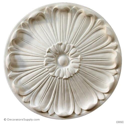 Plaster Medallion-Classic-13" Diameter X 1" Relief-ceiling-ornament-Decorators Supply