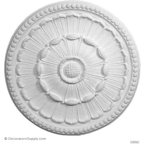 Plaster Medallion-Classic-15 1/2" Diameter X 1" Relief-ceiling-ornament-Decorators Supply