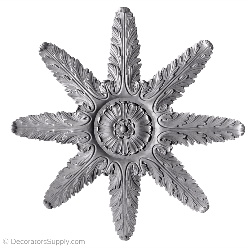 38-1/2" Diameter Plaster Medallion French x 1-1/8" Relief