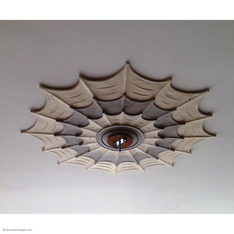 35-3/4" Diameter Plaster Medallion Adam x 1-1/8" Relief