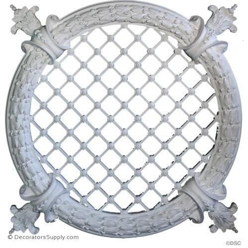Plaster Medallion or Vented Grille Classic-ceiling-ornament-Decorators Supply