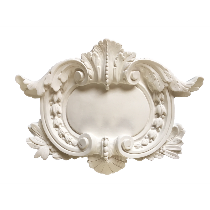Plaster Shield with Swags French 78" W X 19" H X 3-1/2" Relief