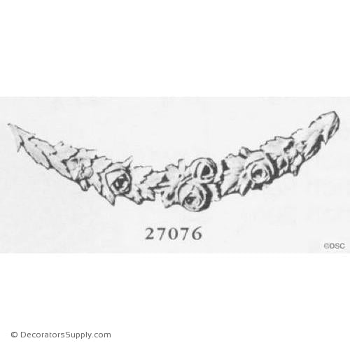 Plaster Festoon - French - 11"W x 3"H x 1"Relief-Decorators Supply