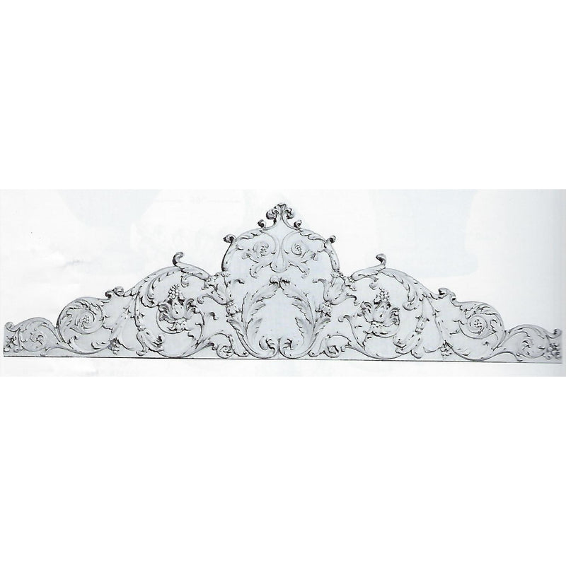 Plaster Overdoor French 96" x 28" x 1-1/2" Relief-Decorators Supply