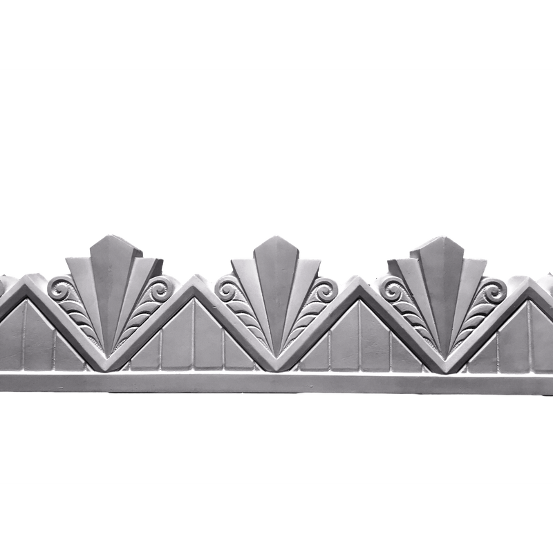 Plaster Frieze Art Deco Modern 6 1/2" H x 1 1/4" R 7" Rpt