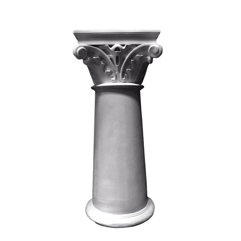 Plaster Column 11-1/8" x 26-1/2" x 3/4 Round x 7-1/4" Proj