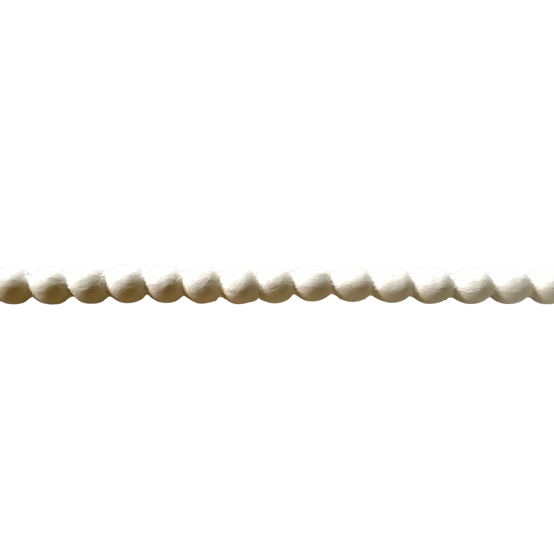 Plaster Pearl Bead 5/8" W x 3/8" R