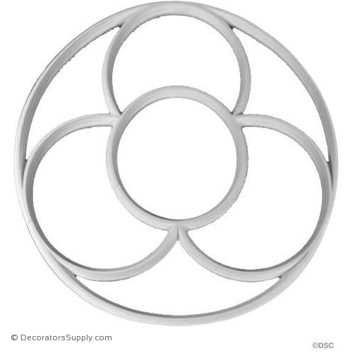 Plaster Medallion Open - 51" Dia Rib 1 3/4" x 1 1/2" 3 Piece-ceiling-ornament-Decorators Supply