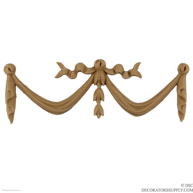 Swag 2 1/4 High 6 3/4 Wide-applique-onlay-for-furniture-woodwork-Decorators Supply