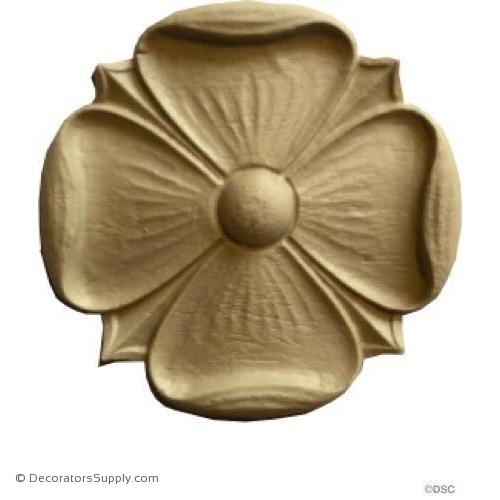 Rosette - Circle 2 3/4 Diameter-woodwork-furniture-ornaments-Decorators Supply