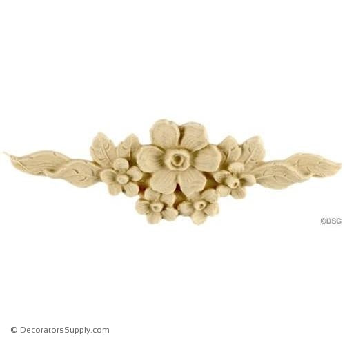 Floral 1 1/2 High 4 3/4 Wide-ornaments-furniture-woodwork-Decorators Supply