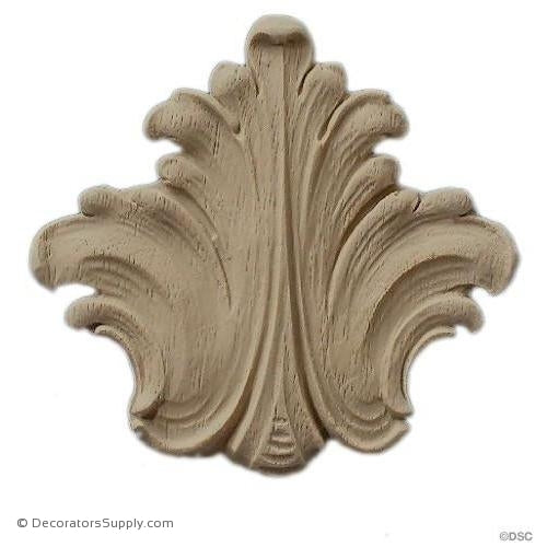 Acanthus Leaf - 2 1/2 High 2 1/2 Wide-ornaments-furniture-woodwork-Decorators Supply