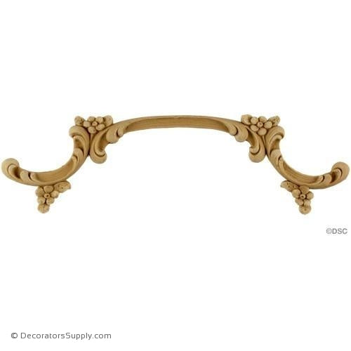 Scrolls with Flowers - 3 High 8 3/4 Wide-ornaments-furniture-woodwork-Decorators Supply