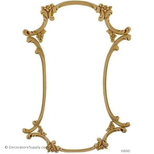 Floral Scroll Design - 13 1/2 High 8 1/2 Wide-ornaments-for-woodwork-furniture-Decorators Supply