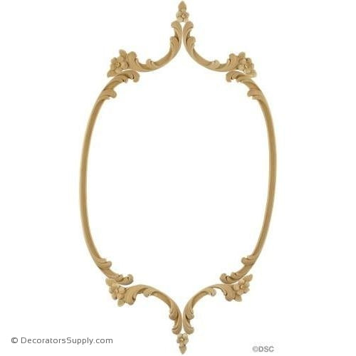 Floral Scroll Design - 18 1/2 High 9 3/4 Wide-ornaments-for-woodwork-furniture-Decorators Supply