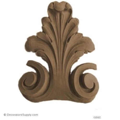 Acanthus Leaf - 3 5/8 High 3 Wide-ornaments-furniture-woodwork-Decorators Supply