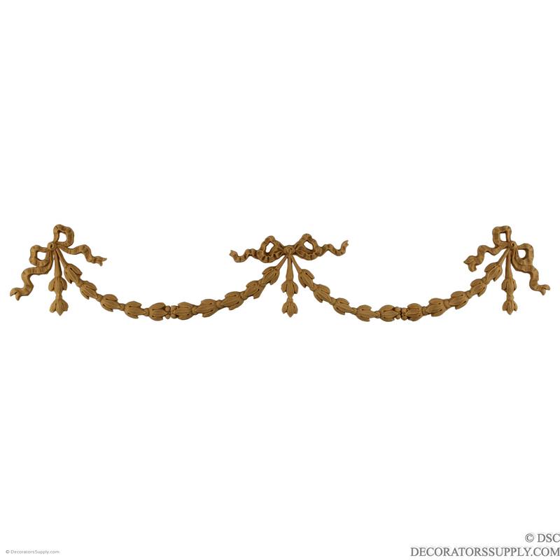 Swag 2 1/4 High 14 1/2 Wide-applique-onlay-for-furniture-woodwork-Decorators Supply