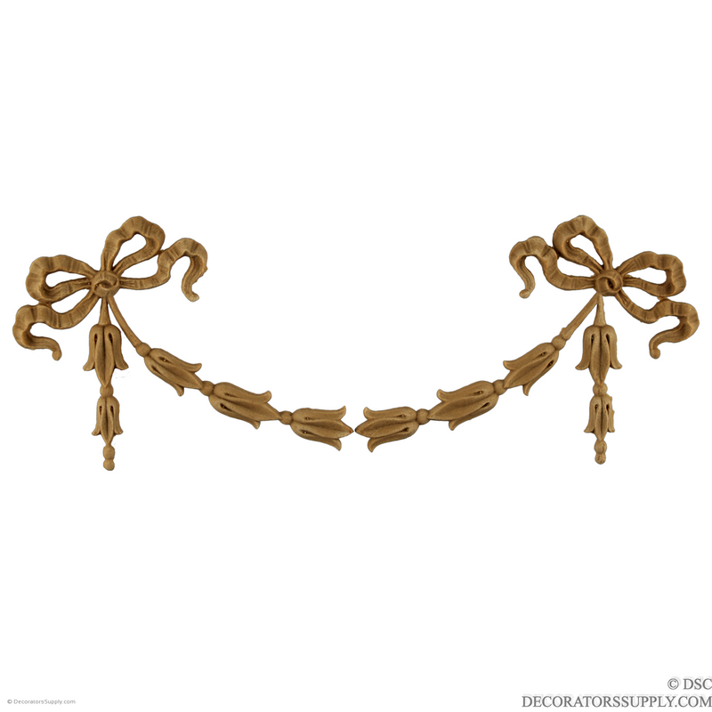 Swag 3 High 10 Wide-applique-onlay-for-furniture-woodwork-Decorators Supply