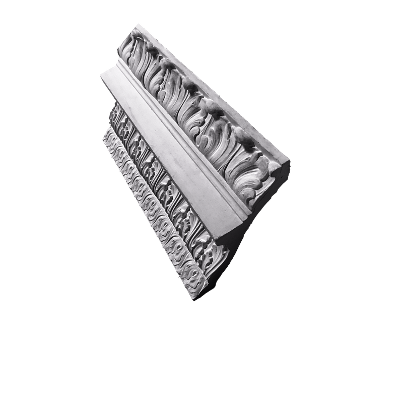 Plaster Crown Moulding Triple Acanthus 6-1/4" P x 5" D
