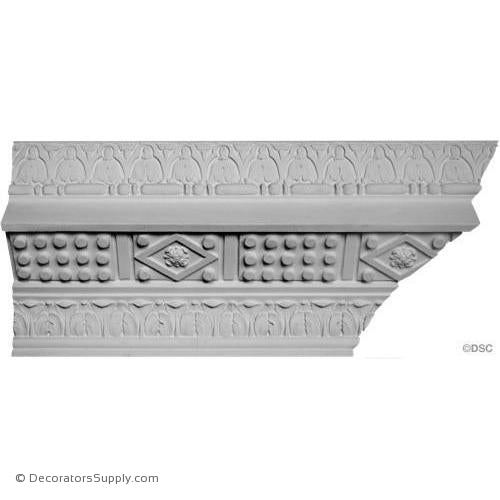 Plaster Crown - Italian Ren 10" Proj x 8 3/4" Drop-Decorators Supply