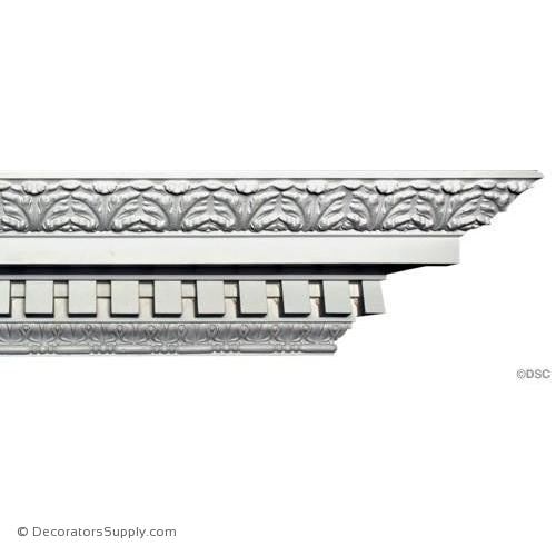 Plaster Crown-Colonial-7 1/4"Proj X 5 1/2"Drop-2 1/16" Rep-Decorators Supply